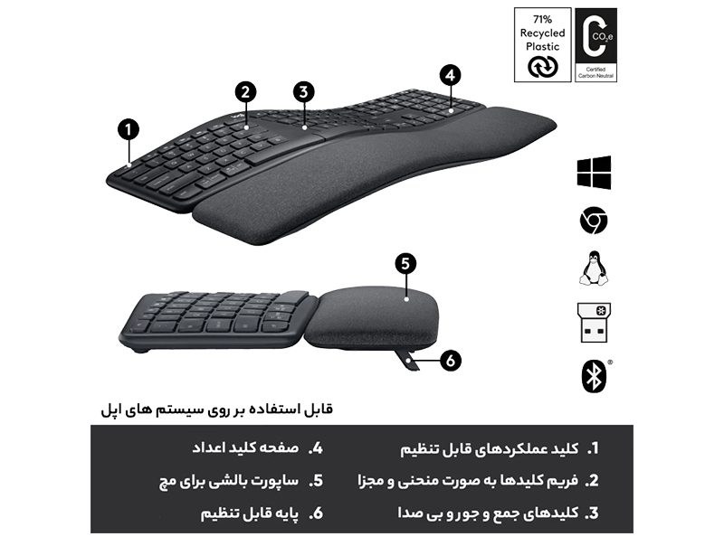 کیبورد لاجیتک مدل ErgoK860